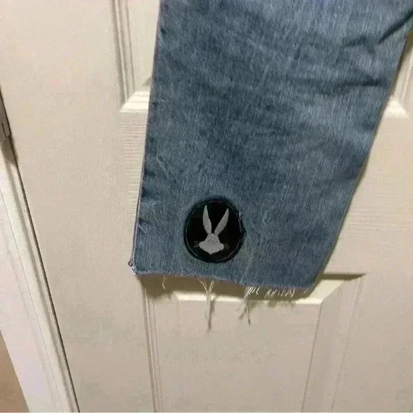 Zara Looney Tunes Distressed Ankle Jeans Sz 2 - Picture 13 of 15